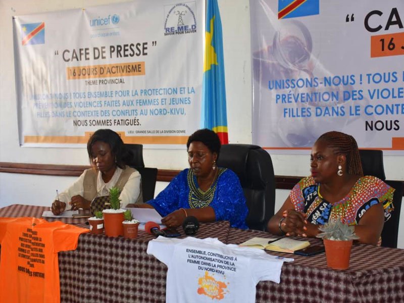 Nord-Kivu : 31ème édition des 16 jours d’activisme pour lutter contre les violences faites aux femmes et jeunes filles.