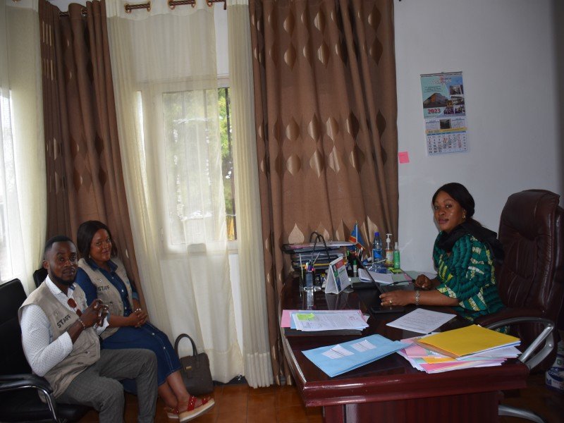 Le Réseau de médias pour le Développement, REMED reçu en audience pas son excellence madame la ministre de l'éducation, genre, famille et enfant du Nord-Kivu