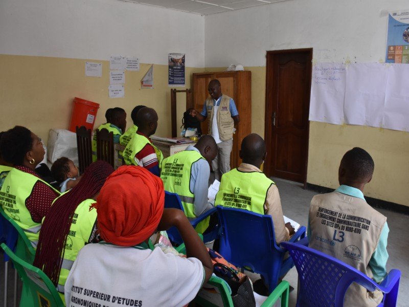 Nord-Kivu: Dynamique communautaire gestion des urgences et la promotion des pratiques familiales essentielles chez les déplacés internes. Les acteurs de changement des sites amandés capacités