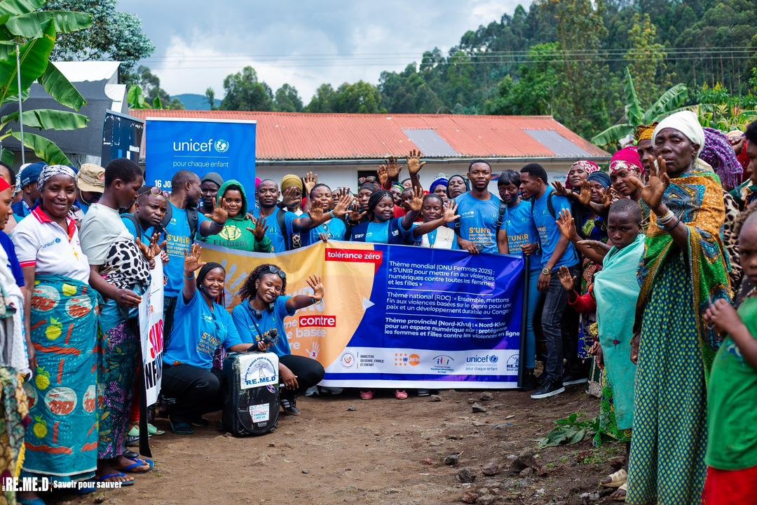 Nord-Kivu/Kingarame : plus de 200 femmes et jeunes mobilisées contre les violences numériques sous le lead de l’UNICEF